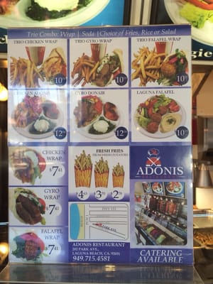 Menu photo 8 Adonis Laguna Beach, CA