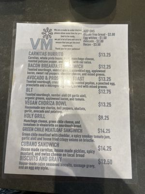 Menu photo 5 Villa Myriam Roasting Albuquerque, NM