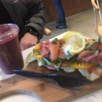 Toastique - Berry Superfruit Smoothie and Smoked Salmon Toast - Juice Bars & Smoothies Near Me - Washington, DC, District of Columbia Toastique - Berry Superfruit Smoothie and Smoked Salmon Toast - Juice Bars & Smoothies Near Me - Washington, DC, District of Columbia