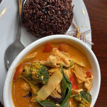 The Coconut Downtown - Pumpkin curry with chicken and brown rice. - Thai Near Me - Reno, Nevada