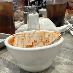 The size of a $5 cup of chili.
