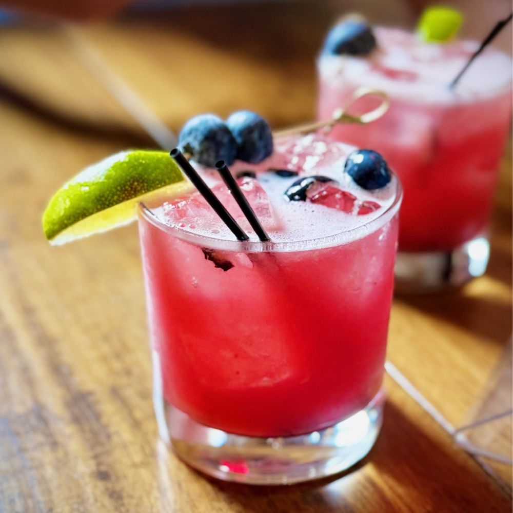 Behind Bars - Don't Be A Prick cocktail (tequila, prickly pear syrup, lime & blueberries)! - Bars Near Me - Pasadena, California Behind Bars - Don't Be A Prick cocktail (tequila, prickly pear syrup, lime & blueberries)! - Bars Near Me - Pasadena, California