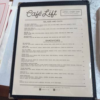 Cafe Lift - menu - New American Near Me - Philadelphia, Pennsylvania Cafe Lift - menu - New American Near Me - Philadelphia, Pennsylvania