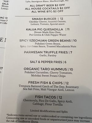 Menu photo 2 Merriman's Honolulu Honolulu, HI Menu photo 2 Merriman's Honolulu Honolulu, HI