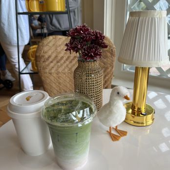 Beaucoup Cafe - Strawberry milk matcha - Cafes Near Me - Newport, Rhode Island