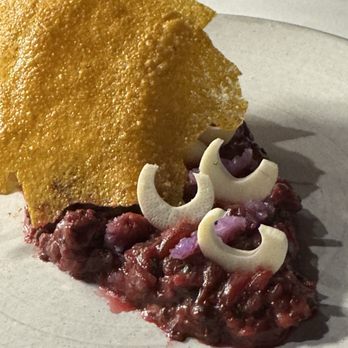 Vin Folk - TARTARE 'Bavette', Chinese 5 Spice, Beet Root & Heart Of Palm - Wine Bars Near Me - Hermosa Beach, California Vin Folk - TARTARE 'Bavette', Chinese 5 Spice, Beet Root & Heart Of Palm - Wine Bars Near Me - Hermosa Beach, California