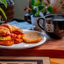 Juice 'N Java Cafe - Croissant Breakfast Sandwich