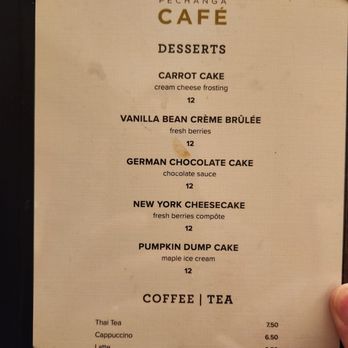 The Pechanga Cafe - The Cafe dessert menu. October 2024. - New American Near Me - Temecula, California