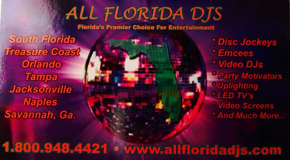 ALL FLORIDA DJS Updated September 2024 Fort Lauderdale, Florida