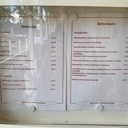 Pommernstübchen - Speisekarte