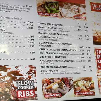 Jimano's Pizzeria - Menu - Pizza Near Me - Kenosha, Wisconsin