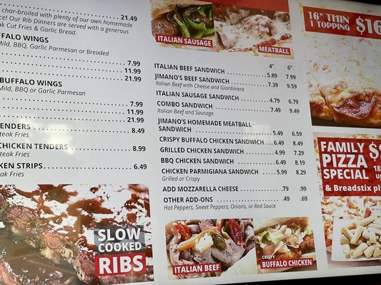 Menu photo 1 Jimano's Pizzeria Kenosha, WI