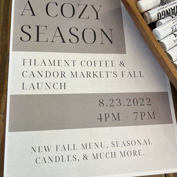 Filament Coffee + Tea - Event with sister store Candor Market! - Coffee & Tea Near Me - Mebane, North Carolina