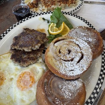 Black Bear Diner Menifee - French Toast Rolls with Sausage and Eggs - Diners Near Me - Menifee, California Black Bear Diner Menifee - French Toast Rolls with Sausage and Eggs - Diners Near Me - Menifee, California