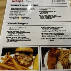 Bobby's Lounge - Menu as of 8/26/23, side1