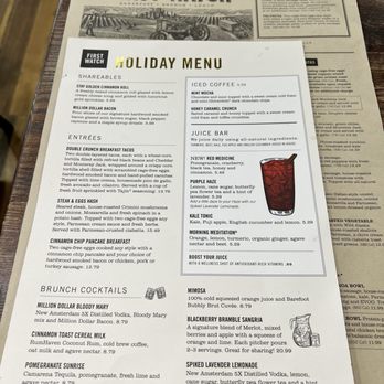 First Watch - Holiday menu - Breakfast & Brunch Near Me - Rogers, Arkansas