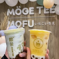 Moge Tee - Avocado yogurt tea and mango pomelo