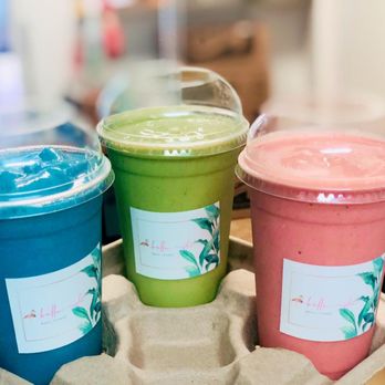 Bella Vida - three different colored drinks in a carton - Juice Bars & Smoothies Near Me - Boca Grande, Florida Bella Vida - three different colored drinks in a carton - Juice Bars & Smoothies Near Me - Boca Grande, Florida