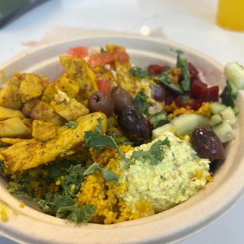Hummus Republic - Couscous chicken bowl - Mediterranean Near Me - Bellevue, Washington Hummus Republic - Couscous chicken bowl - Mediterranean Near Me - Bellevue, Washington