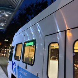 VTA Train at Paseo De San Antonio (Northbound) Station