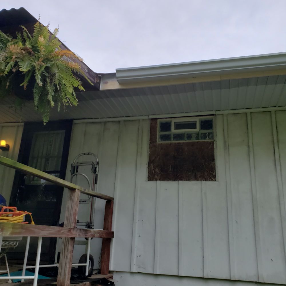 Roys Home Improvements - Back gutters he didn't take to the porch - Handyman Near Me