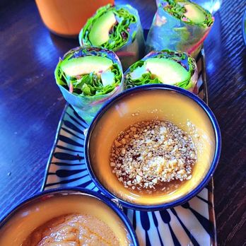 Kin Long Beach - Avocado Roll with peanut sauce - Thai Near Me - Long Beach, California