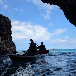 Ocean Safaris Kayak Adventures - Entering the cave