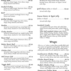 Mill Street Deli - Menu