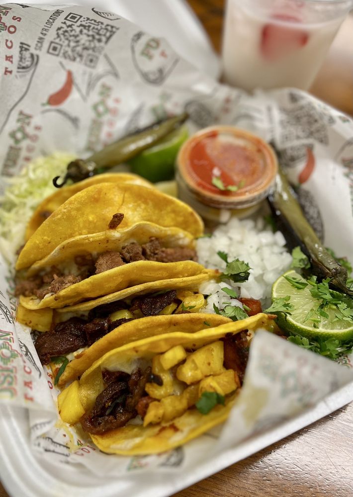 Food from Fusion Tacos