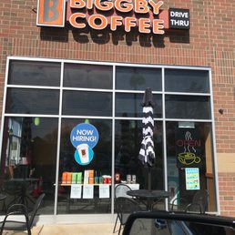 Exterior outside entrance of BIGGBY COFFEE - $1 24oz Michigan Cherry coffee - Shelby Township, Michigan Exterior outside entrance of BIGGBY COFFEE - $1 24oz Michigan Cherry coffee - Shelby Township, Michigan