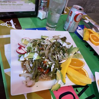 Restaurante El Conrro - Large taco-like thing with cactus, onions, peppers, pinto beans, avocado and radish - Mexican Near Me - San Jose, California Restaurante El Conrro - Large taco-like thing with cactus, onions, peppers, pinto beans, avocado and radish - Mexican Near Me - San Jose, California