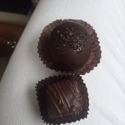 Caramel filled sea salt chocolates Caramel filled sea salt chocolates