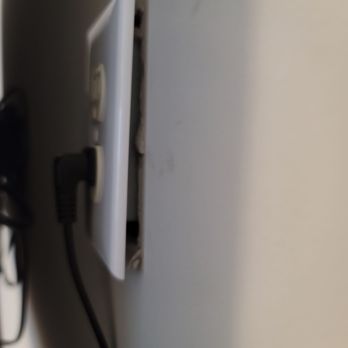 JR TV Mounting Services - Needed wall outlet moved upward and over. This is how he left it. Said he'd follow up. No reply. Unprofessional - Home Theatre Installation Near Me JR TV Mounting Services - Needed wall outlet moved upward and over. This is how he left it. Said he'd follow up. No reply. Unprofessional - Home Theatre Installation Near Me