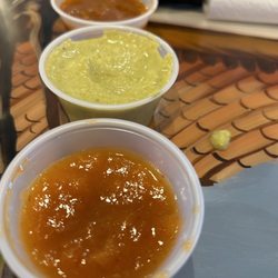 Don Chuy's - Flight of salsas to try based on waiters recommendation
