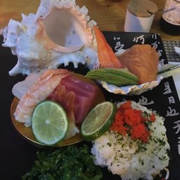 14 piece sashimi with a side of sushi rice 14 piece sashimi with a side of sushi rice