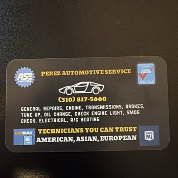 Perez Automotive Service - Auto Repair Near Me - Gardena, California Perez Automotive Service - Auto Repair Near Me - Gardena, California