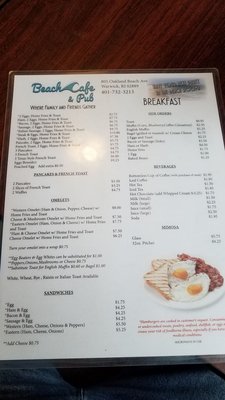 Menu photo 2 Beach Cafe and Pub Warwick, RI