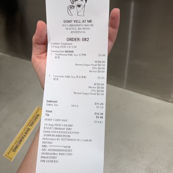 Dont Yell At Me - Bubble Tea Near Me - Seattle, Washington