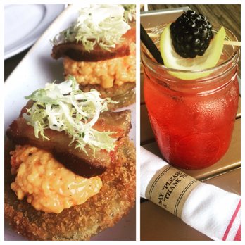 Yardbird Table & Bar - Fried green tomatoes and blackberry bourbon lemonade = perfection - Southern Near Me - Miami Beach, Florida Yardbird Table & Bar - Fried green tomatoes and blackberry bourbon lemonade = perfection - Southern Near Me - Miami Beach, Florida