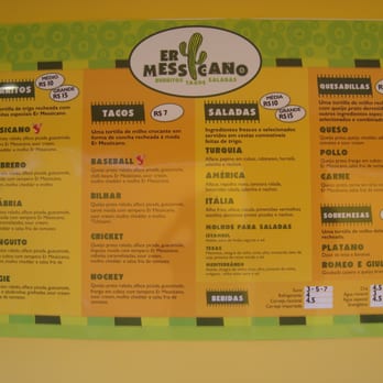 Er Messicano - Cardápio - Mexican Near Me - São Paulo, SP