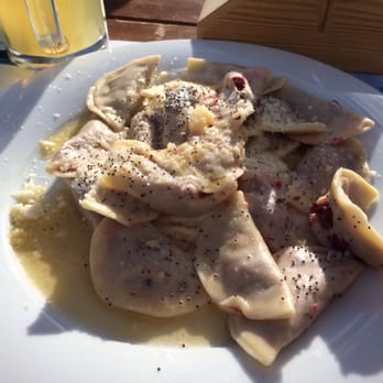 Col Taron - Beet ravioli with butter and smoked cheese - Italian Near Me - Cortina D'ampezzo, BL
