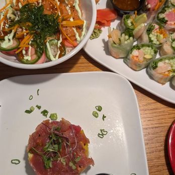 Drake's Keystone - Poke bowl, tuna stack, and two spring rolls - Sushi Bars Near Me - Indianapolis, Indiana Drake's Keystone - Poke bowl, tuna stack, and two spring rolls - Sushi Bars Near Me - Indianapolis, Indiana