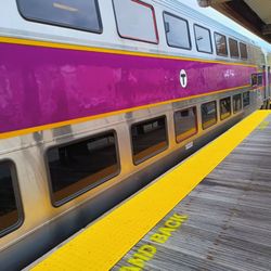 MBTA Norwood Central - Love the double decker!!
