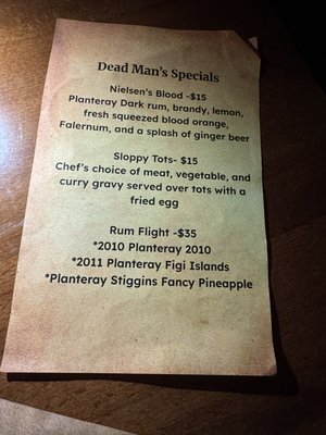 Menu photo 5 Dead Man’s Isle Astoria, OR