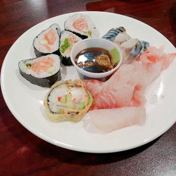 Komi Buffet - Tilapia, lemon, wasabi, and soy sauce. So fresh and the salmon rolls were good! - Buffets Near Me - Buena Park, California Komi Buffet - Tilapia, lemon, wasabi, and soy sauce. So fresh and the salmon rolls were good! - Buffets Near Me - Buena Park, California
