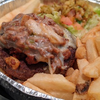 Mex Etc - Pastor Burger. Burger patty topped with pastor pork, pepper jack, pineapple, lettuce, pico, fried jalapeno, fries. $11.50. - Mexican Near Me Mex Etc - Pastor Burger. Burger patty topped with pastor pork, pepper jack, pineapple, lettuce, pico, fried jalapeno, fries. $11.50. - Mexican Near Me