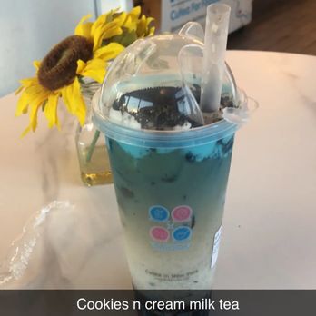 Boba CuCue - 24oz. Cookie andCream Milk Tea is very good and I enjoy it - Bubble Tea Near Me - Gilbert, Arizona Boba CuCue - 24oz. Cookie andCream Milk Tea is very good and I enjoy it - Bubble Tea Near Me - Gilbert, Arizona