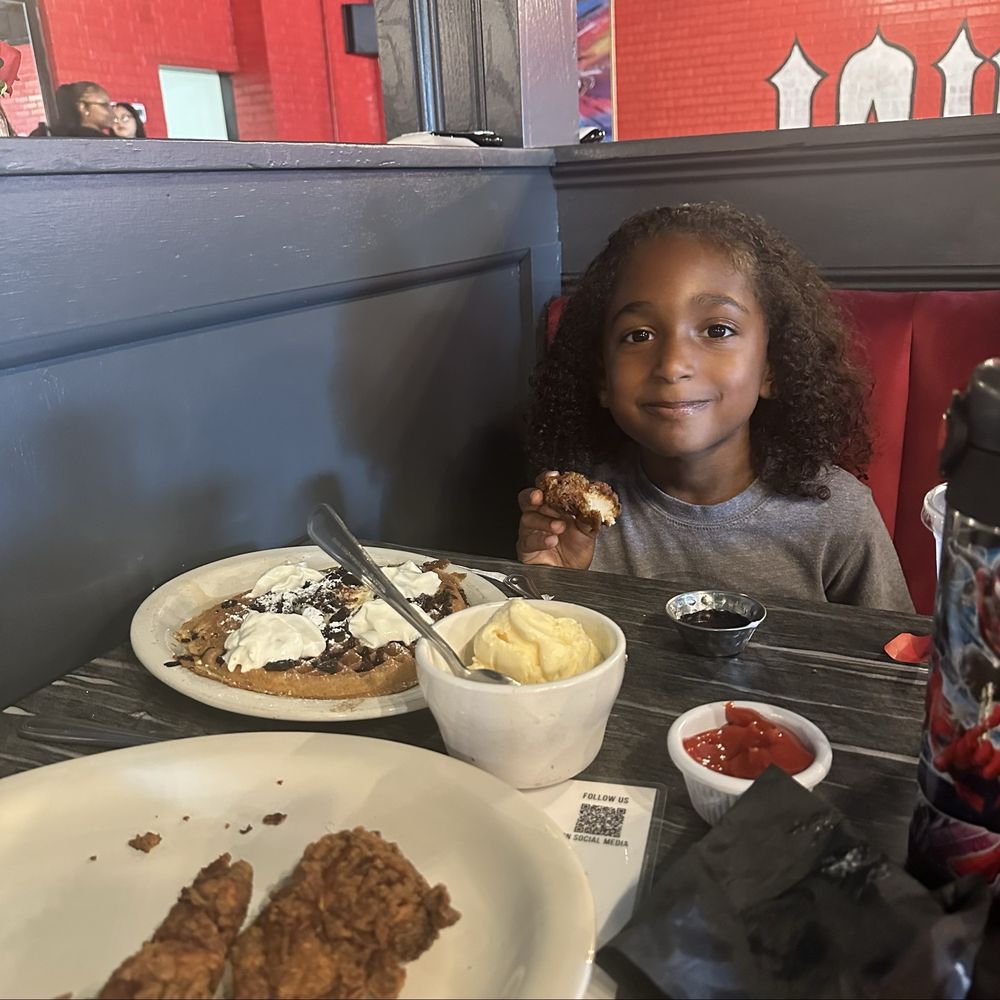 Food from Johnny’s Chicken & Waffles