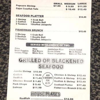 Louisiana Fish House - The Menu - Cajun/Creole Near Me - Houston, Texas