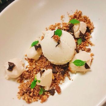 Bottiglia - Tasting menu Thanksgiving dessert... Poundcake&nut combo underneath pumpkin spice panacotta and vanilla gelato... Wow - Italian Near Me - Henderson, Nevada